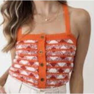 Free People Neighborhood Knit Cropped Tank - Size Medium